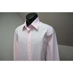 Express Dress Shirt Modern Fit Pink Stretch Long Sleeve Button Up Mens Sz Medium